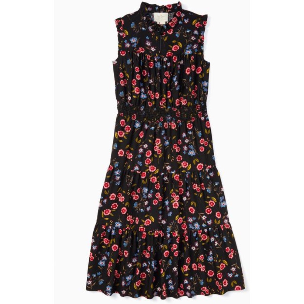 KATE SPADE Meadow Sleeveless Smocked Waist Dress